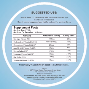 Orthomol Product Label Claim